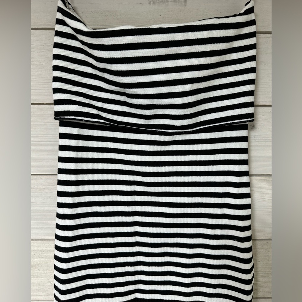 NWT Zara Strapless Striped Dress